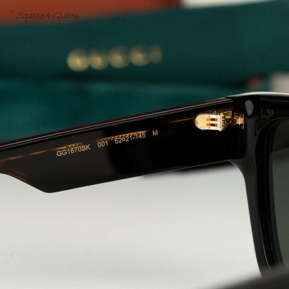 BRAND NEW Gucci GG1670SK 001 Havana Grey Unisex Square Sunglasses GG 1670SK main image 7